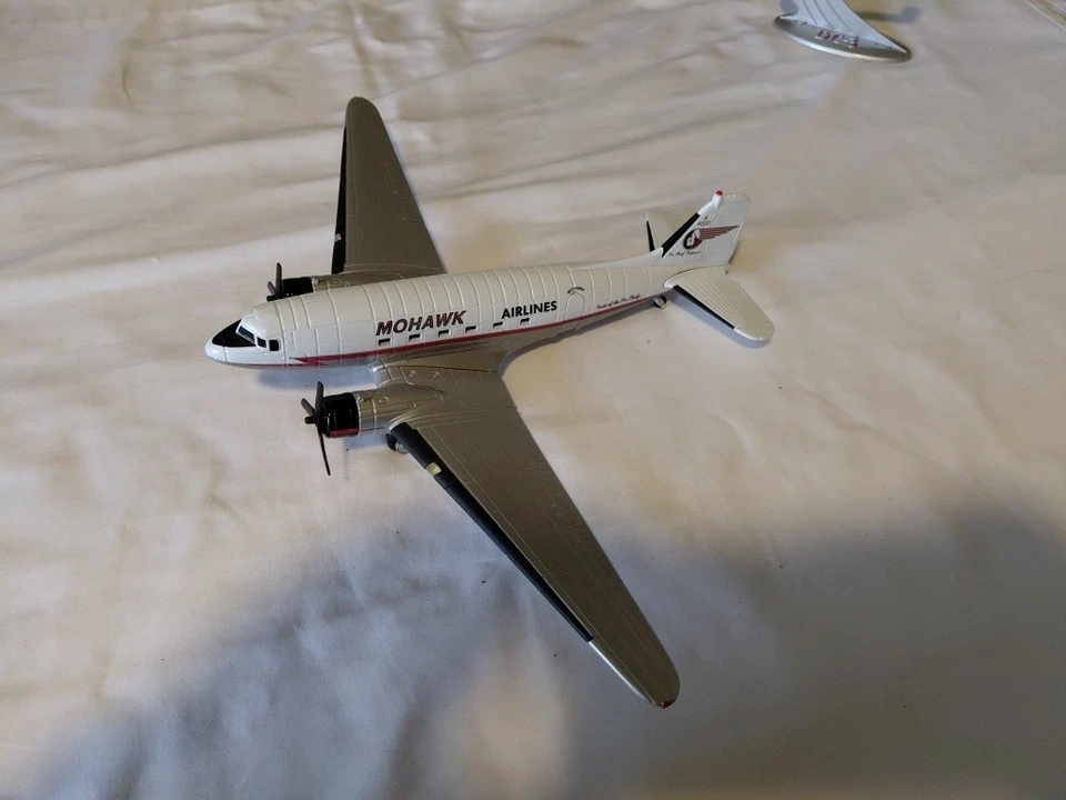 Ertl Douglas DC-3 Die-cast Airplane W/Stand - Mohawk Airlines "Air Chiefs" - Image 2 of 4