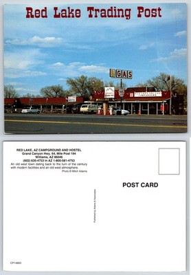 Arizona Red Lake Trading Post Hostel Camp Gas Station Bell Gas Postcard CTL171