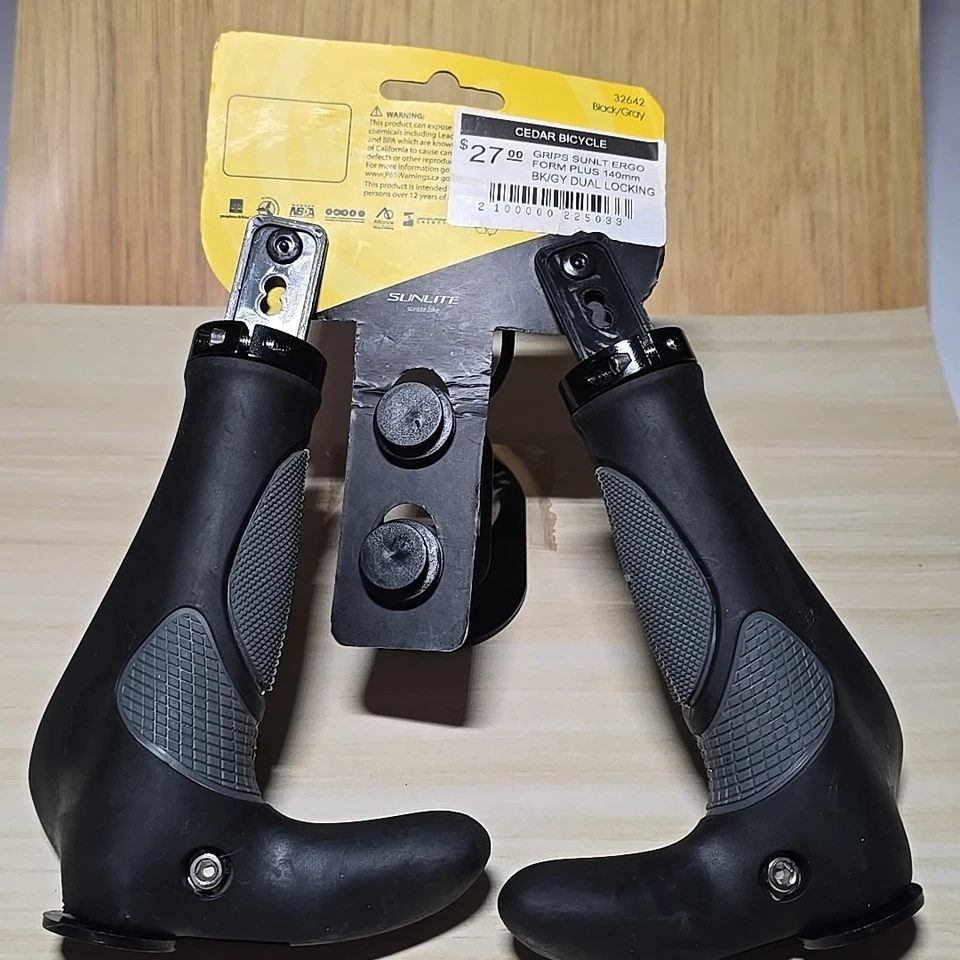 ВЕЛОСИПЕДНЫЕ РУЧКИ ERGO FORM PLUS 140 мм ЧЕРНЫЕ/СЕРЫЕ ДВОЙНАЯ БЛОКИРОВКА - Изображение 4 из 4