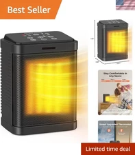 1500W Portable Heater with ECO Mode and Programmable Timer for Efficient Heating