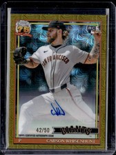 2026 Topps Series 1 Carson Whisenhunt Rookie 1991 Auto Gold Mojo Refractor /50