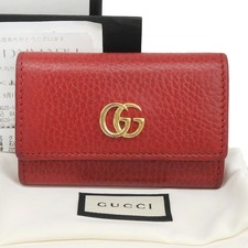 Gucci GG Marmont Key Case 456118 2149, 6-Key Holder, Leather, Red GZl1cg4j