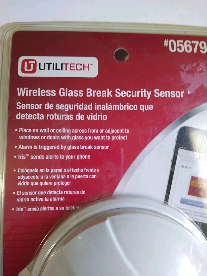 Utilitech Iris Wireless Glass Break Smart Security Sensor 0567900  - Image 4 of 4