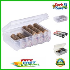 Efficient AA Battery Storage Organizer - Holds 12 Batteries with Snap Lid