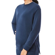 Member's Mark LADIES FRENCH TERRY Crewneck Sweatshirt Blue Cove Size L  XL   