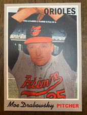 BALTIMORE ORIOLES: Moe Drabowsky Custom Modern 1970 Style Art Card