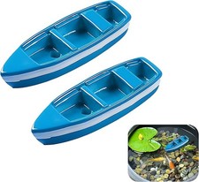 2Pcs Mini Boat Model Resin Set, Decorative Resin Mini Boat in Classic Design, Sm