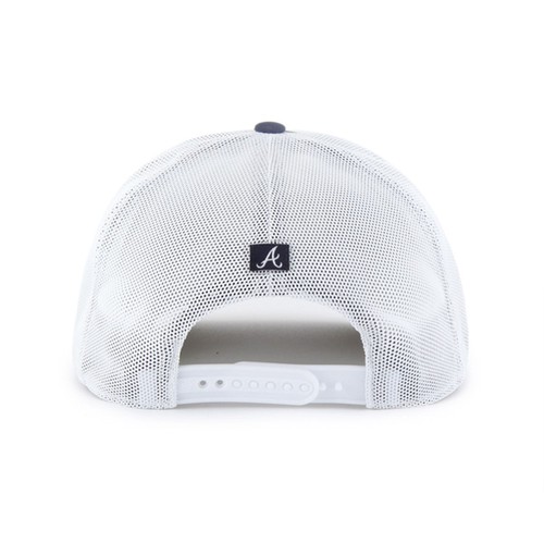 Men's '47 Navy/White Atlanta Braves Scratch Adjustable Trucker Hat - 第 2/2 張圖片