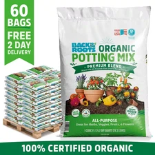 Organic Bulk Potting Mix Soil Pallet (60 1 Cu. Ft. Bags) Peat-Free, Blended with