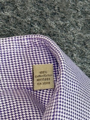 Tommy Bahama Dress Shirt Mens 16-1/2 32-33 Purple Striped Button