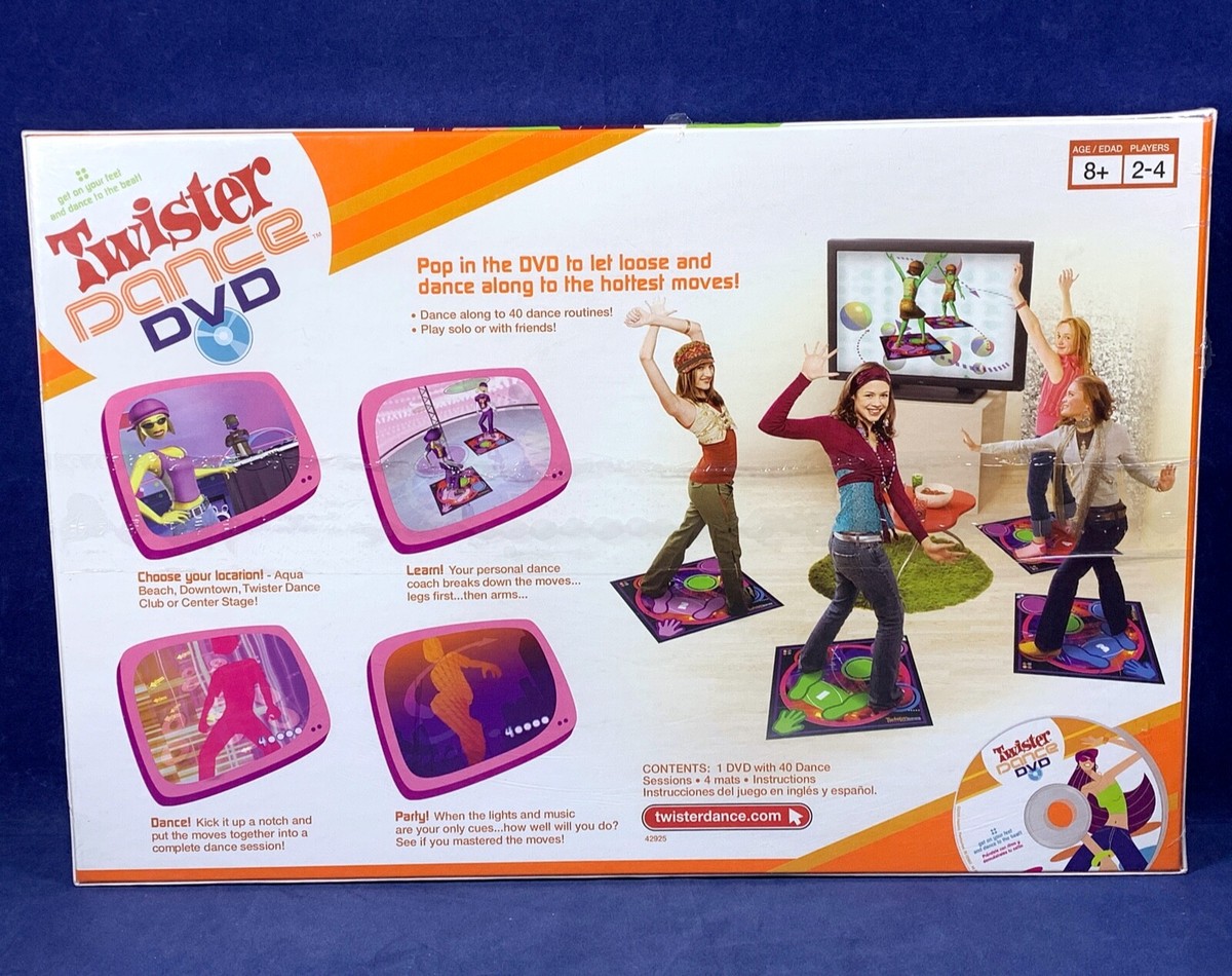 New TWISTER DANCE DVD GAME 2006 Milton Bradley 4 MATS 40 Sessions