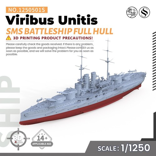 Scafo completo corazzata MRY-SFW 1/1250 SMS Viribus Unitis - Foto 1 di 5