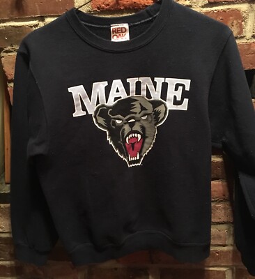 Small Maine Black Bears Pullover Sweatshirt Navy - See Pics & Description