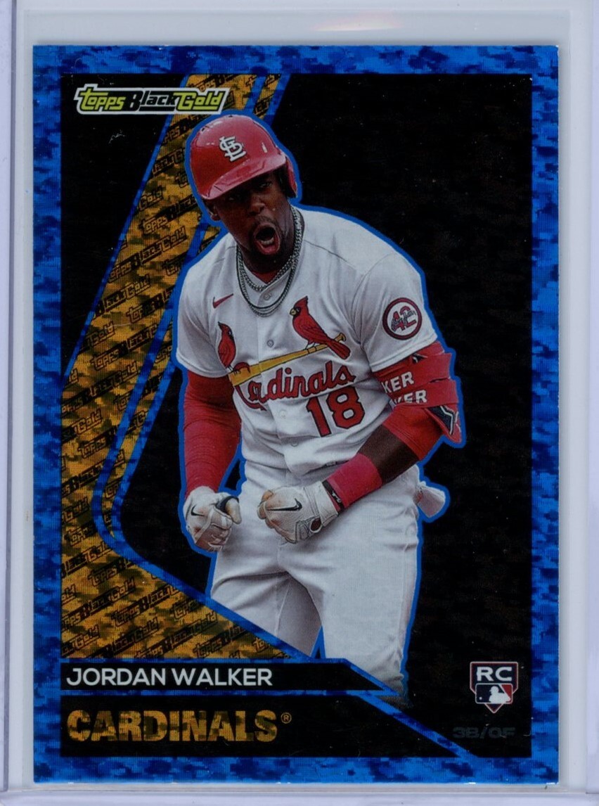 2023 Topps Update Jordan Walker RC Black Gold Blue Foil #BG29 Cardinals SSP
