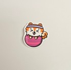 Cute Puppy Dog On Exercise Ball - Laptop Sticker / Decal 