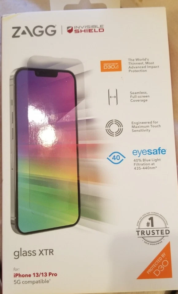 ZAGG InvisibleShield Glass XTR Screen Protector for Apple iPhone 13/13 Pro -... - Image 2 of 4