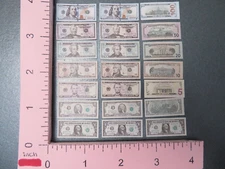 for BARBIE MONEY Miniature DOLLAR BILL 1/6 Scale HAND CRAFTED 21 pcs