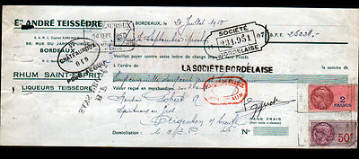 BORDEAUX (33) LIQUEUR ALCOHOLS, SAINT-ESPRIT RUM ''André TEISSEDRE'' in 1950