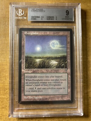 MTG EVERGLADES Visions BGS Quad 9’s+ MINT 1996 Bounce/Double Mana Land ...
