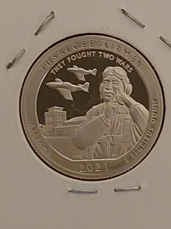 2021-S Washington Quarter Tuskegee Airmen National Site, Alabama, Clad Proof  
