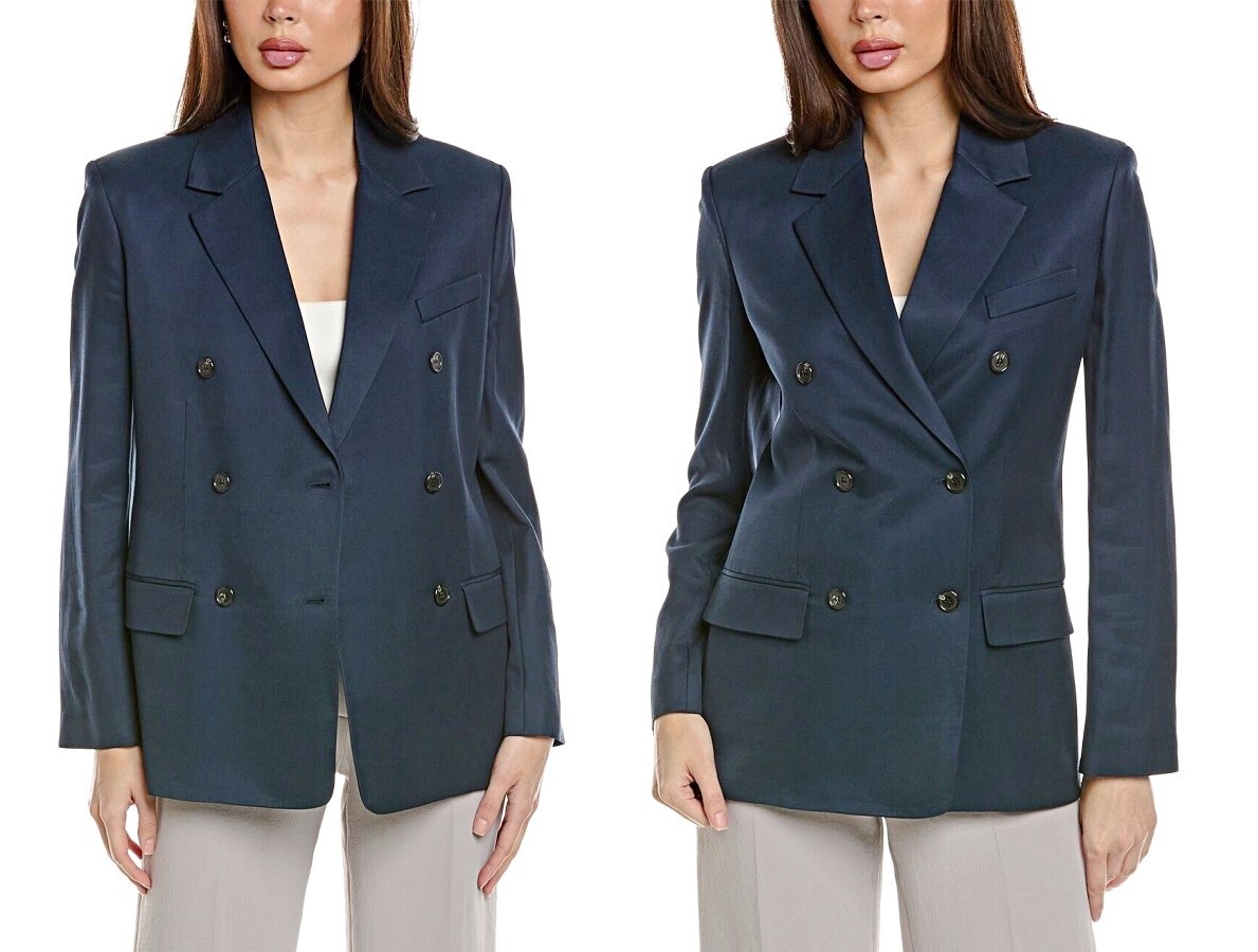 【新品・完売】Double Breasted Twill Long Blazer ジャケット・アウター Double Breasted Twill Long Blazer