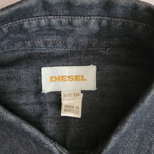 Diesel Mens XXL Jean Pearl Snap Button Down Shirt - Picture 3 of 6