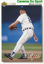 319 MARK LEITER DETROIT TIGERS BASEBALL CARD UPPER DECK 1992