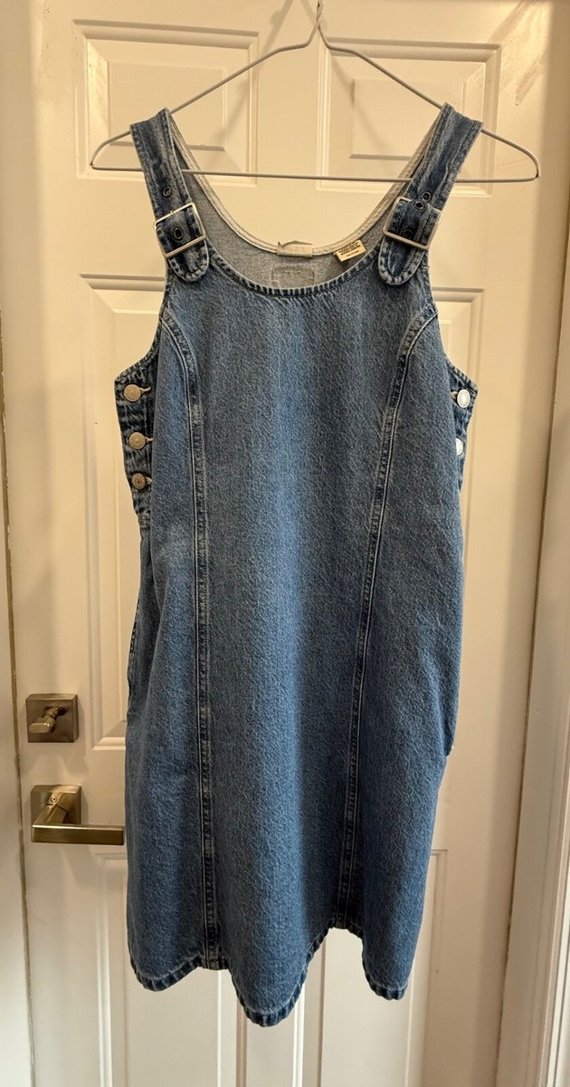 levi's denim overall dress Levi's girls denim jumper overall dress 7  Makenna's Threads