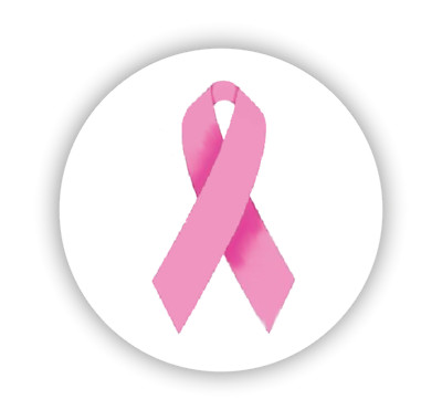 10cm Auto-Aufkleber Sticker Pink Ribbon Breast Cancer Awareness Rund R102