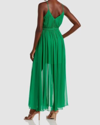 Alice + Olivia Tamar Cutout Maxi Dress in Dark Emerald at Nordstrom, Size 8