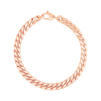 14 Karat Roségold Kubanisches Gliederarmband (5,90 mm)
