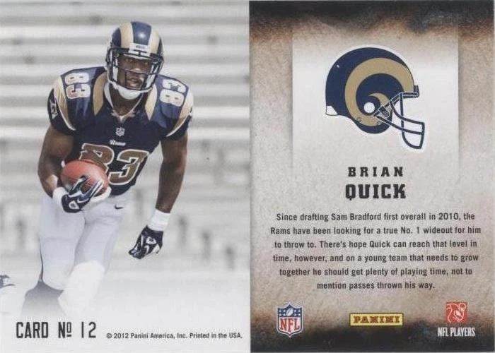2012 Score Brian Quick #12