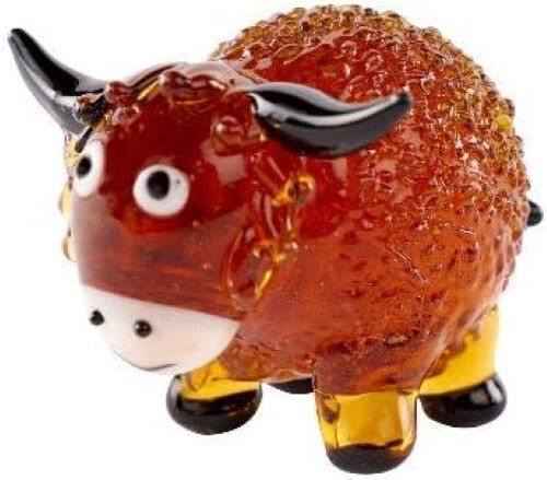 Richard Lang Sons Mini Glass Highland Cow UK