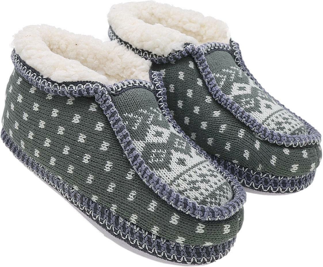 XINCHIUK Winter Hausschuhe Damen & Herren - Gefütterte Plüschpantoffeln Mit Rutschfester Sohle