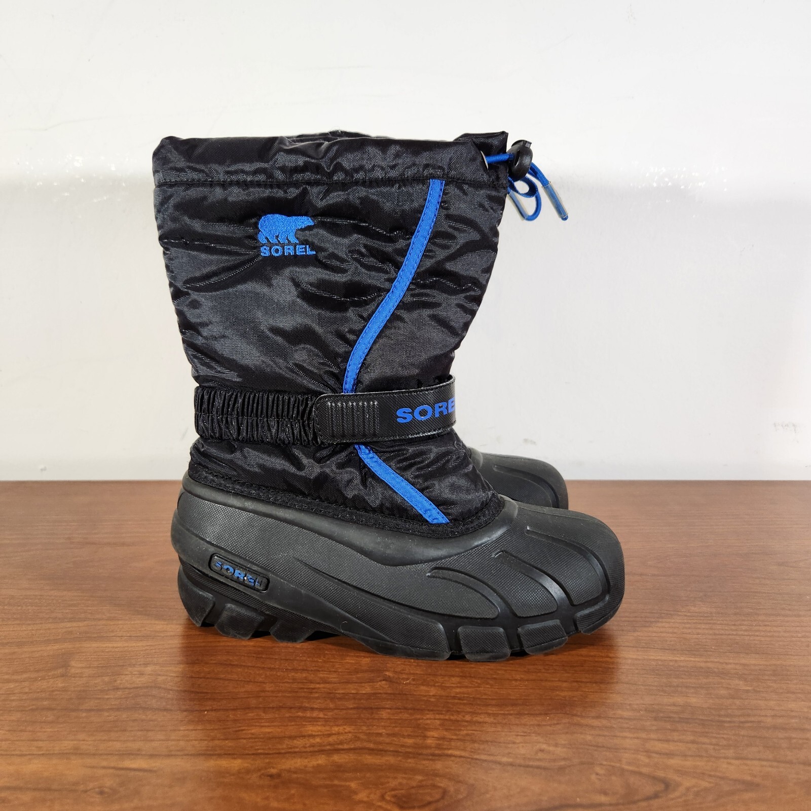 SOREL Flurry Winter Snow Boots Blue Black Lined Kids Boys Youth Size 3 eBay