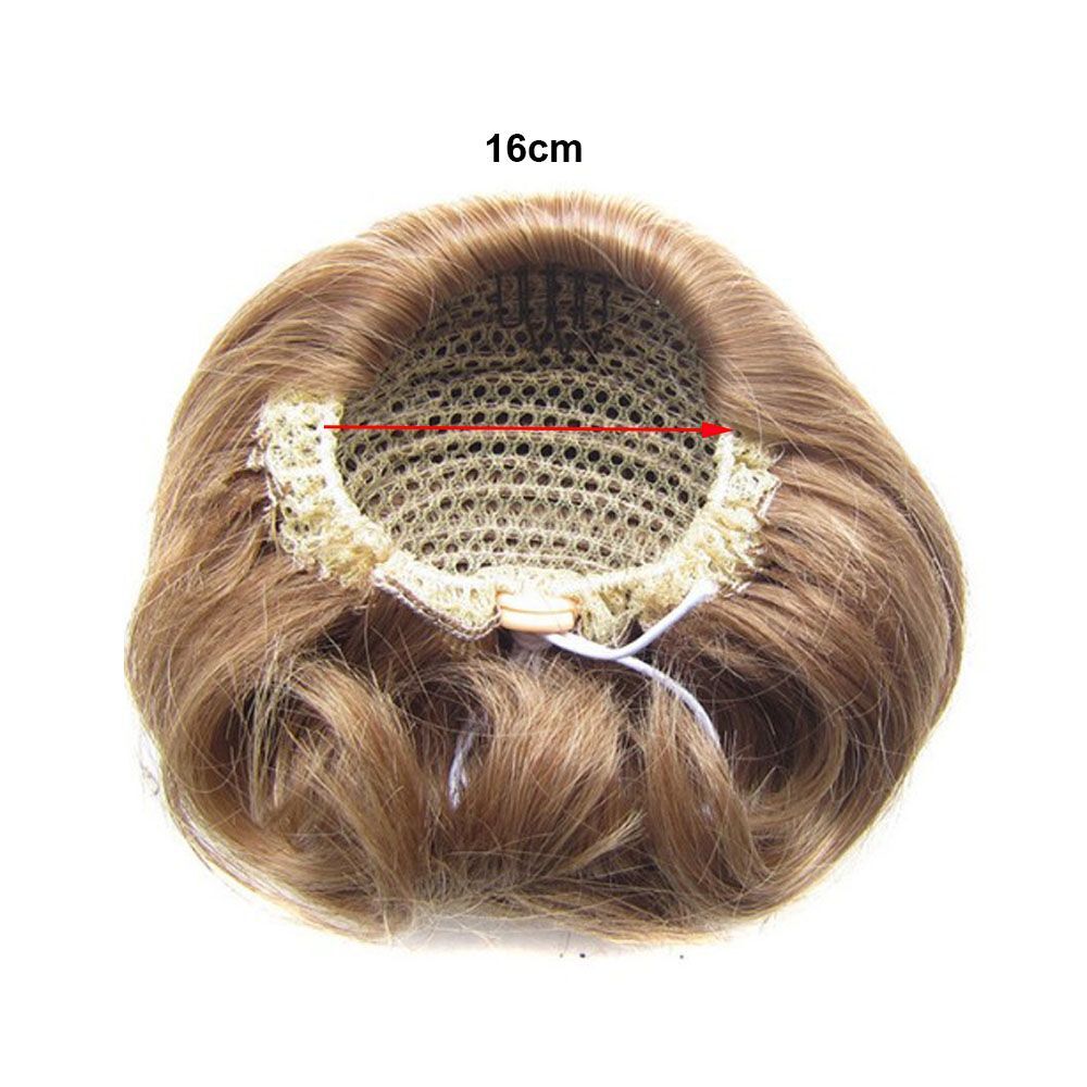 Drawstring Chignon Straight Bun Hepburn Head Scrunchie Updo Hair Piece