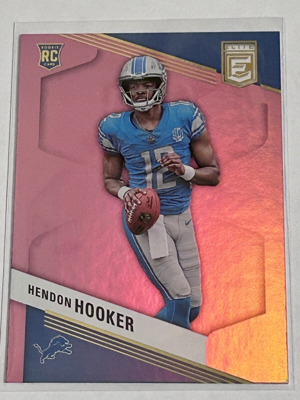 Hendon Hooker 2023 Panini Donruss Elite RC Pink Parallel Rookie Lions #142