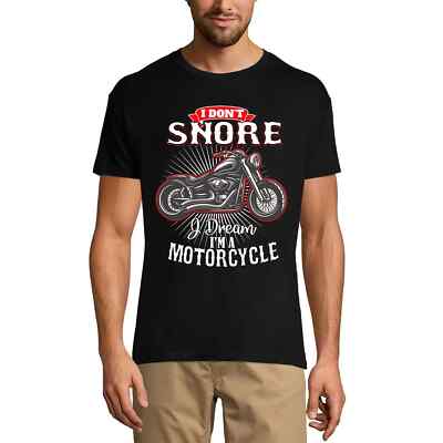 ULTRABASIC Herren T-Shirt Ich schnarche nicht Ich träume, dass ich ein Biker bin I