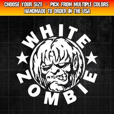 White Zombie Decal For Cars Trucks Laptops Heavy Metal Decal Rockabilly White Zombie Decal For Cars Trucks Laptops Heavy Metal Decal Rockabilly