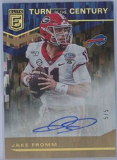 2020 Elite Turn of the Century Auto Gold #TC-JF Jake Fromm Bills RC 5/5