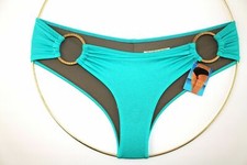 Victoria's Secret Cheeky Bikini bottoms in aqua shimmer sz XS