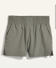 NWT old navy womens 4X hunter green high waist stretchtech active shorts