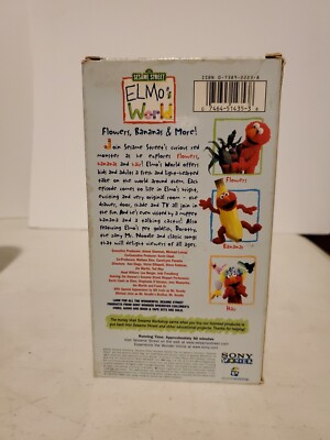 Sesame Street Elmo's World VHS Cassette Flowers, Bananas & More