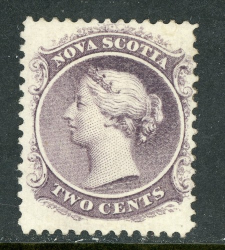 Canada 1860 Nova Scotia 2¢ Grey Purple Scott #9 Mint Z178