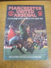 16/04/1983 FA Cup Semi-Final: Manchester United v Arsenal [At Aston Villa] (mark