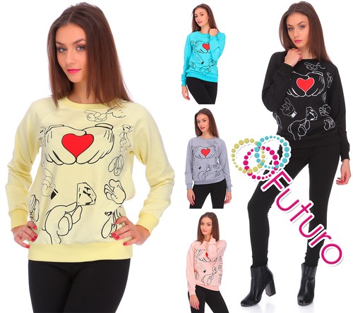 Damen-Sweatshirt mit Druck langärmeliger Pullover Oberteil Schweiß Mädchen Pullover Bluse - Bild 57 von 86