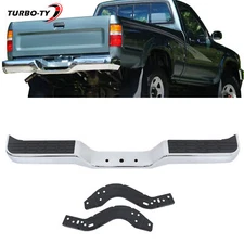1-Piece Rear Step Bumper Assembly For Toyota Pickup Truck 1989-1995 Chrome Steel