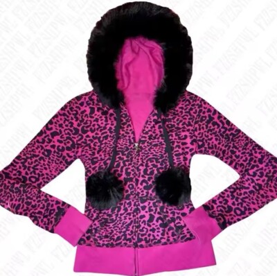 00s leopard fur zip hoodie y2k お兄系 ギャル 00s leopard fur zip hoodie y2k お兄系 ギャル Amazon.com