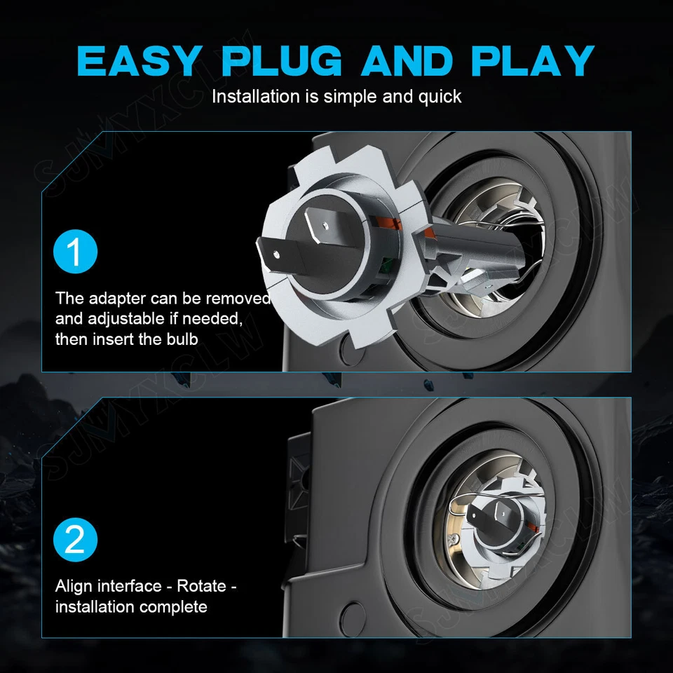 For Jaguar XJ8 1998-2003 Combo 6x LED Headlight High/Low + Fog Lights Bulbs Kit - Image 2 of 4