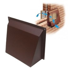 Brown Hooded Cowl 9" x 9" Vent Cover for Air Bricks Grilles Extractors Vents